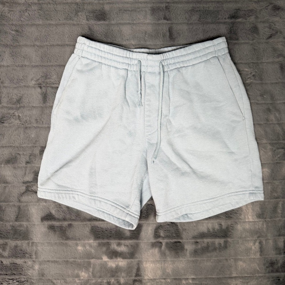 PacSun Mens Volley Fleece Shorts Light Blue Drawstring Casual XS 3729